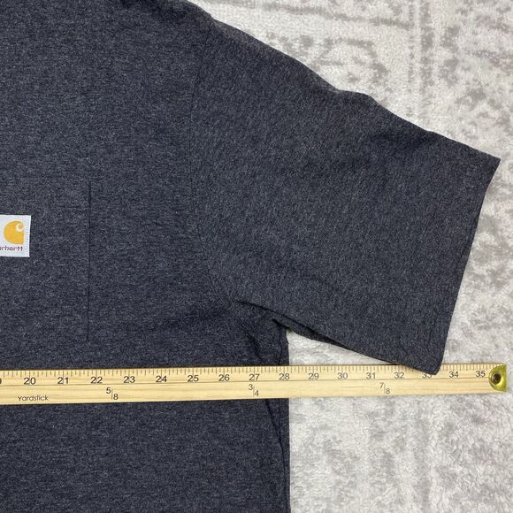Carhartt T Shirt Men's Workwear Loose Fit Gray Heavyweight Size 2XL XXL Tall - Picture 3 of 6
